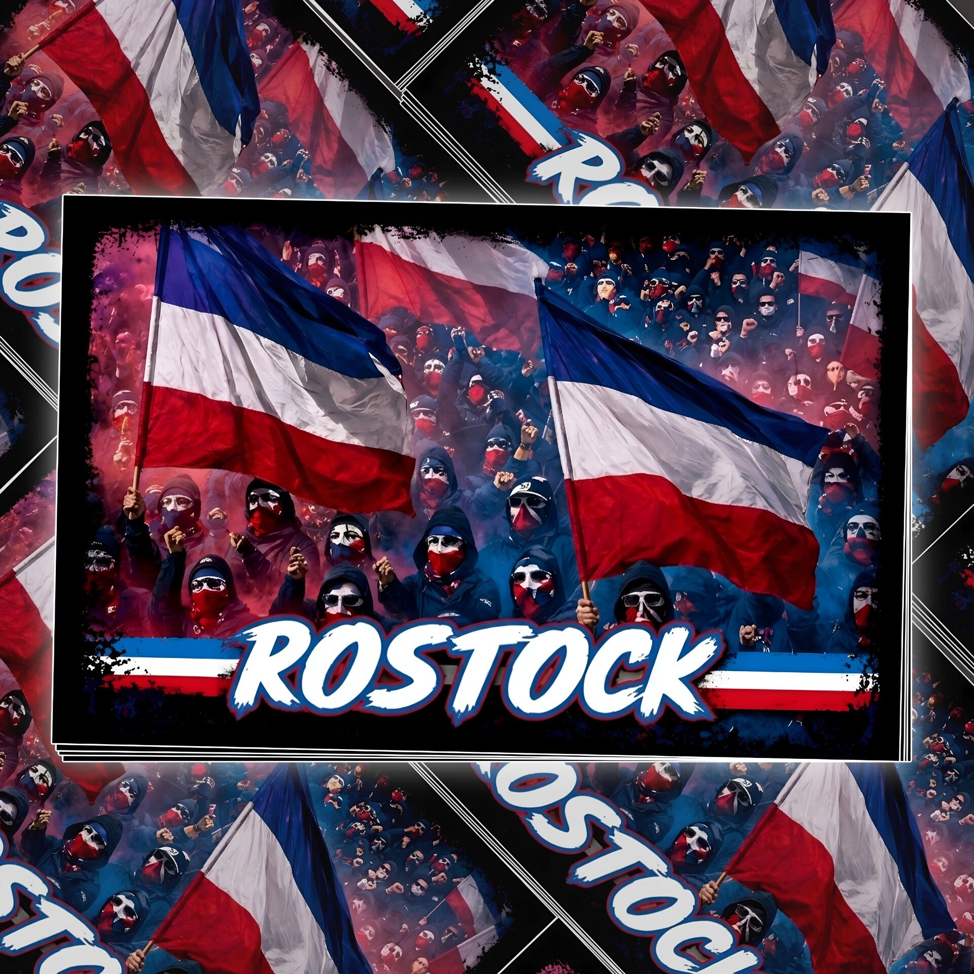 50 Rostock Aufkleber 8,5cm x 5,5cm