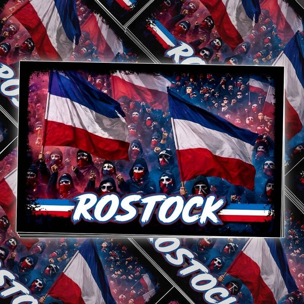 50 Rostock Aufkleber 8,5cm x 5,5cm