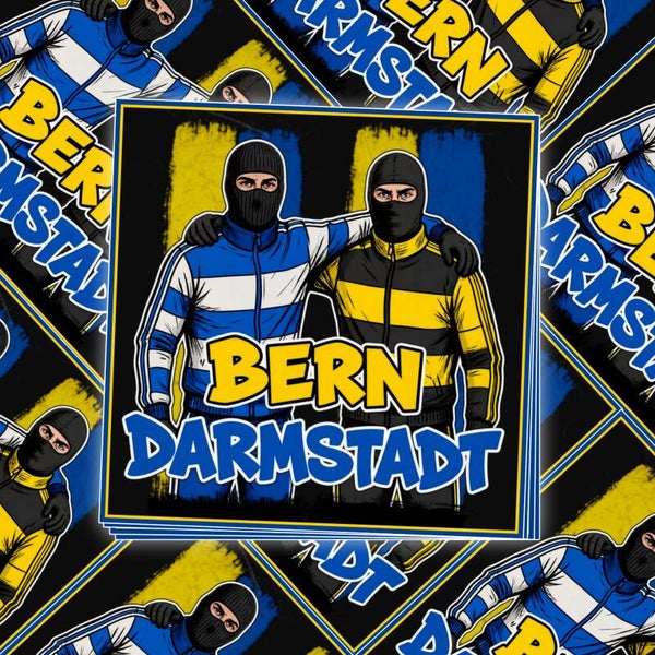 50 Darmstadt x Bern Aufkleber 7,4cm x 7,4cm