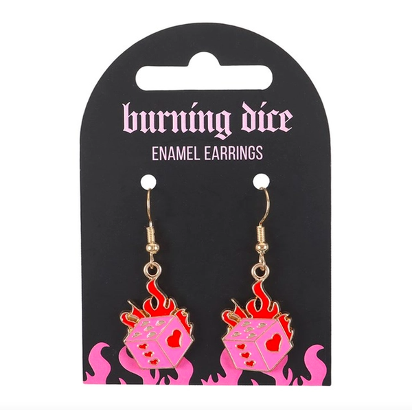 Burning Dice earrings