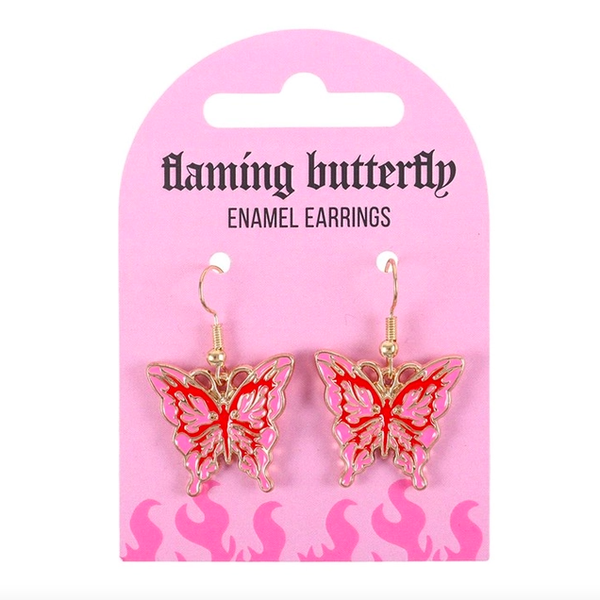Flaming Butterfly earrings