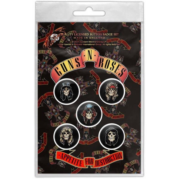 Guns 'n Roses 5 button pack