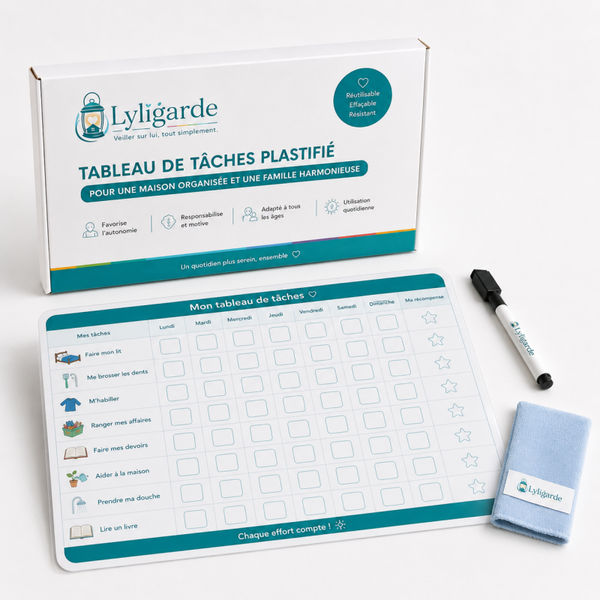 Tableau de tâches plastifié