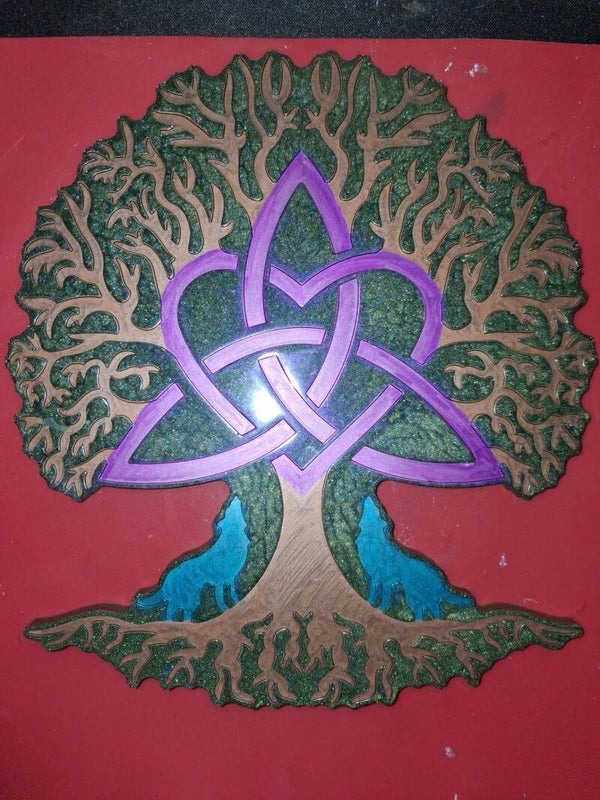 blue wolves and tranquility knot tree of life