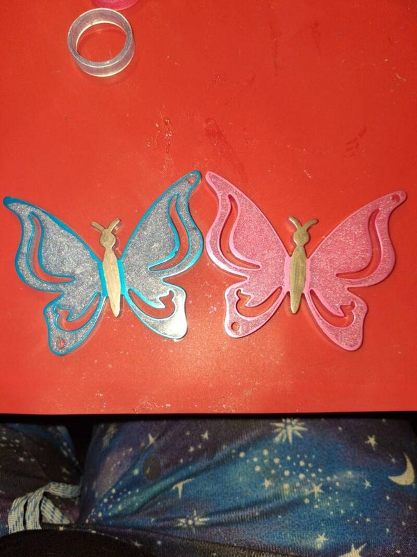 butterflies resin art