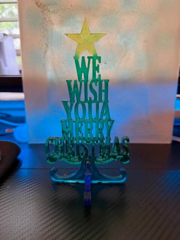 Christmas tree resin art