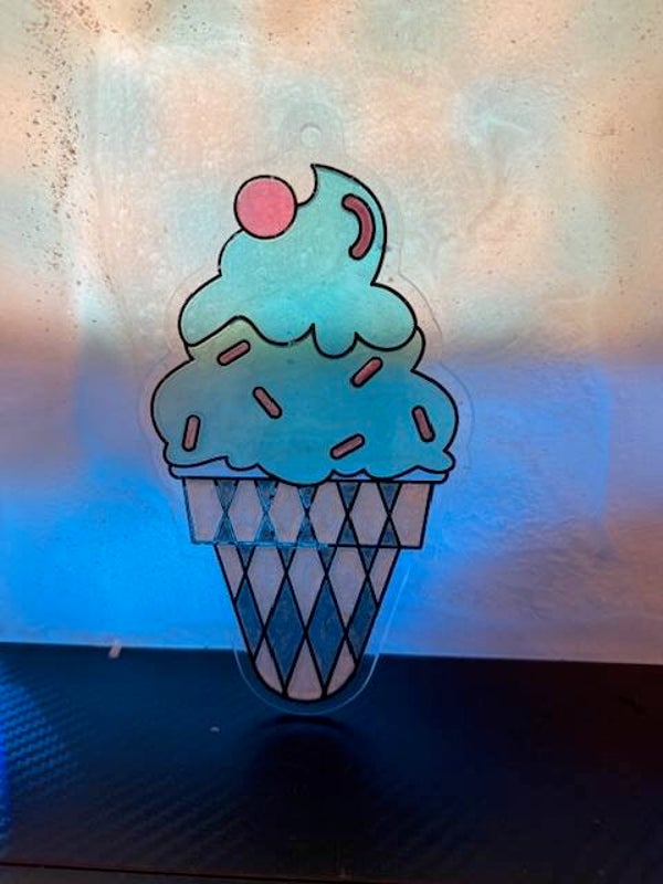 ice cream resin sun catcher