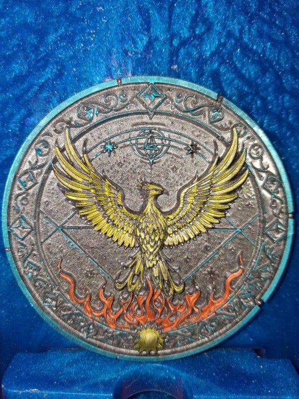 pheonix resin coaster