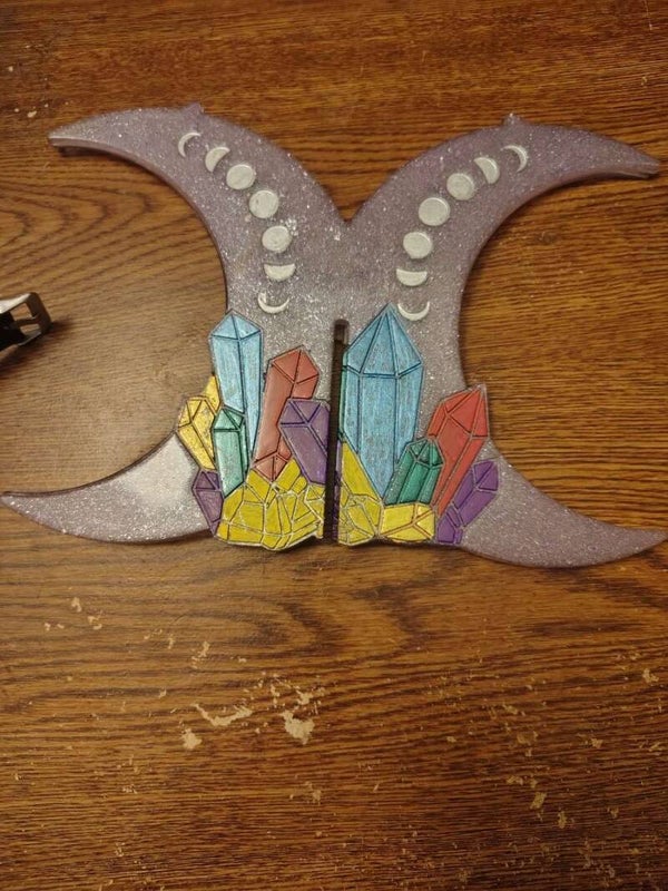 crescent moon table center piece