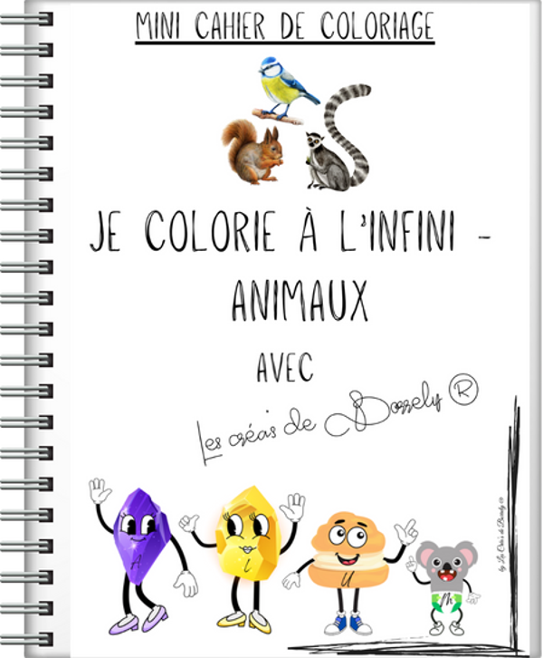 Mini cahier de coloriage  - Je colorie à l'infini les Animaux.