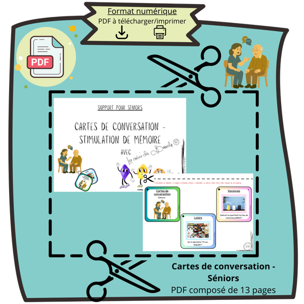 Cartes de conversation pour séniors. PDF