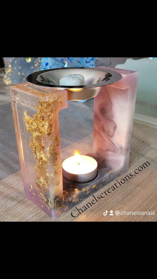 diffuseur de fondants parfumés Rose, Gris et or