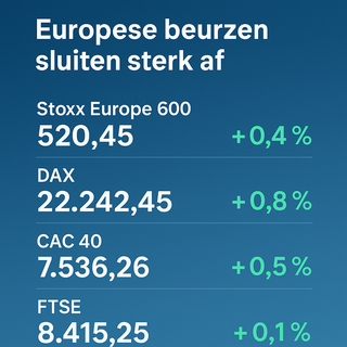 Europese beurzen in het groen