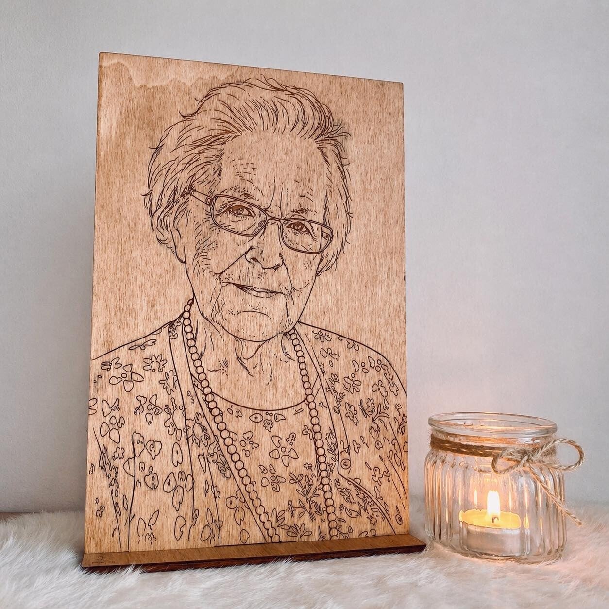 Portret Lijntekening - Lichte Eik