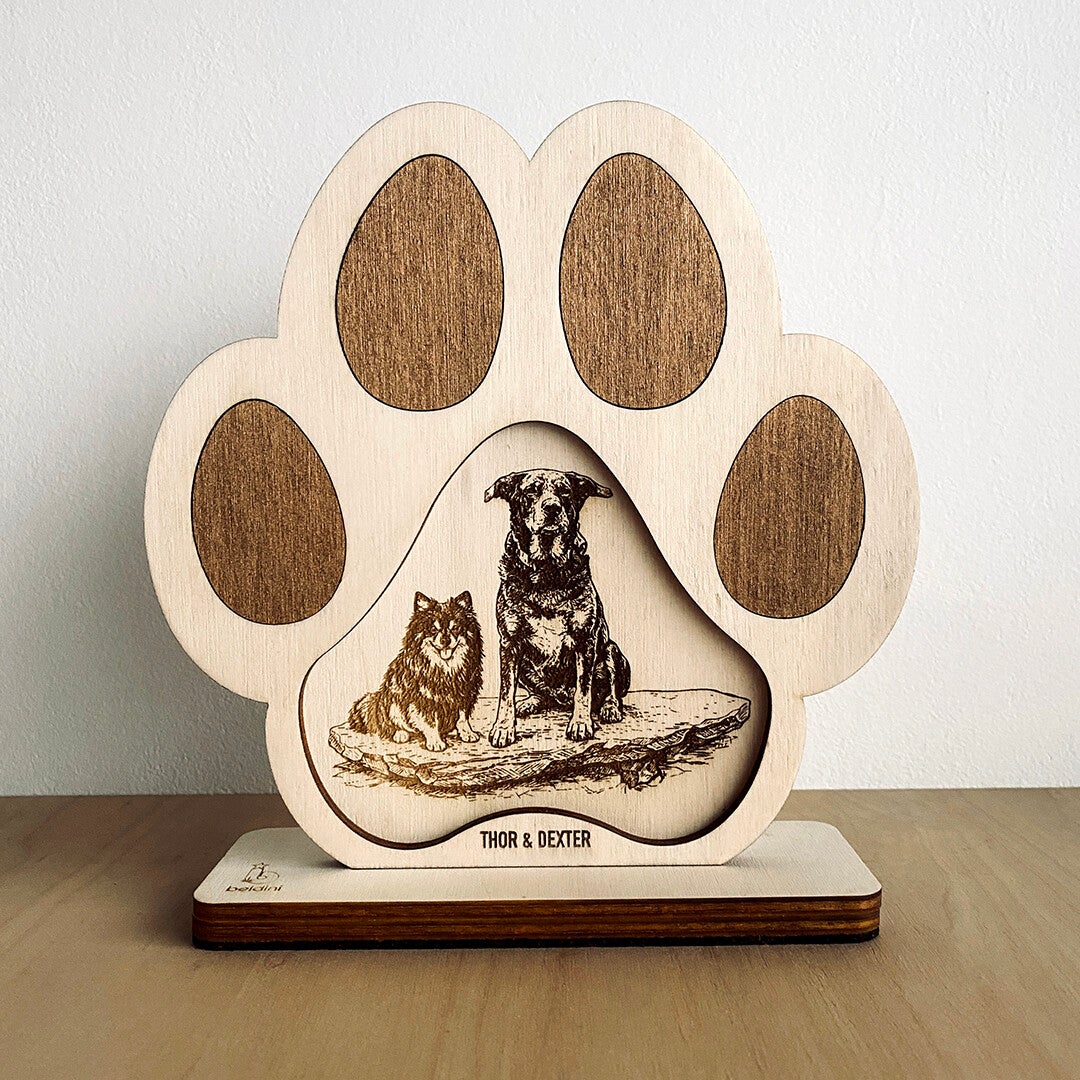 Hondenpoot met Lijntekening