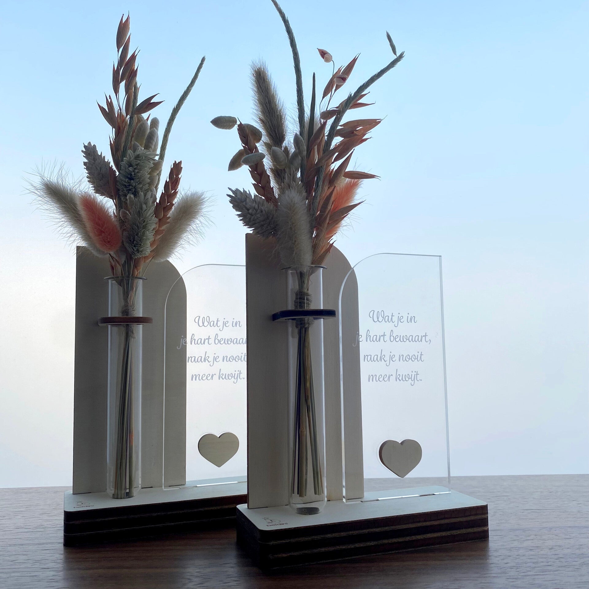 Herinneringsvaasje met Droogbloemen