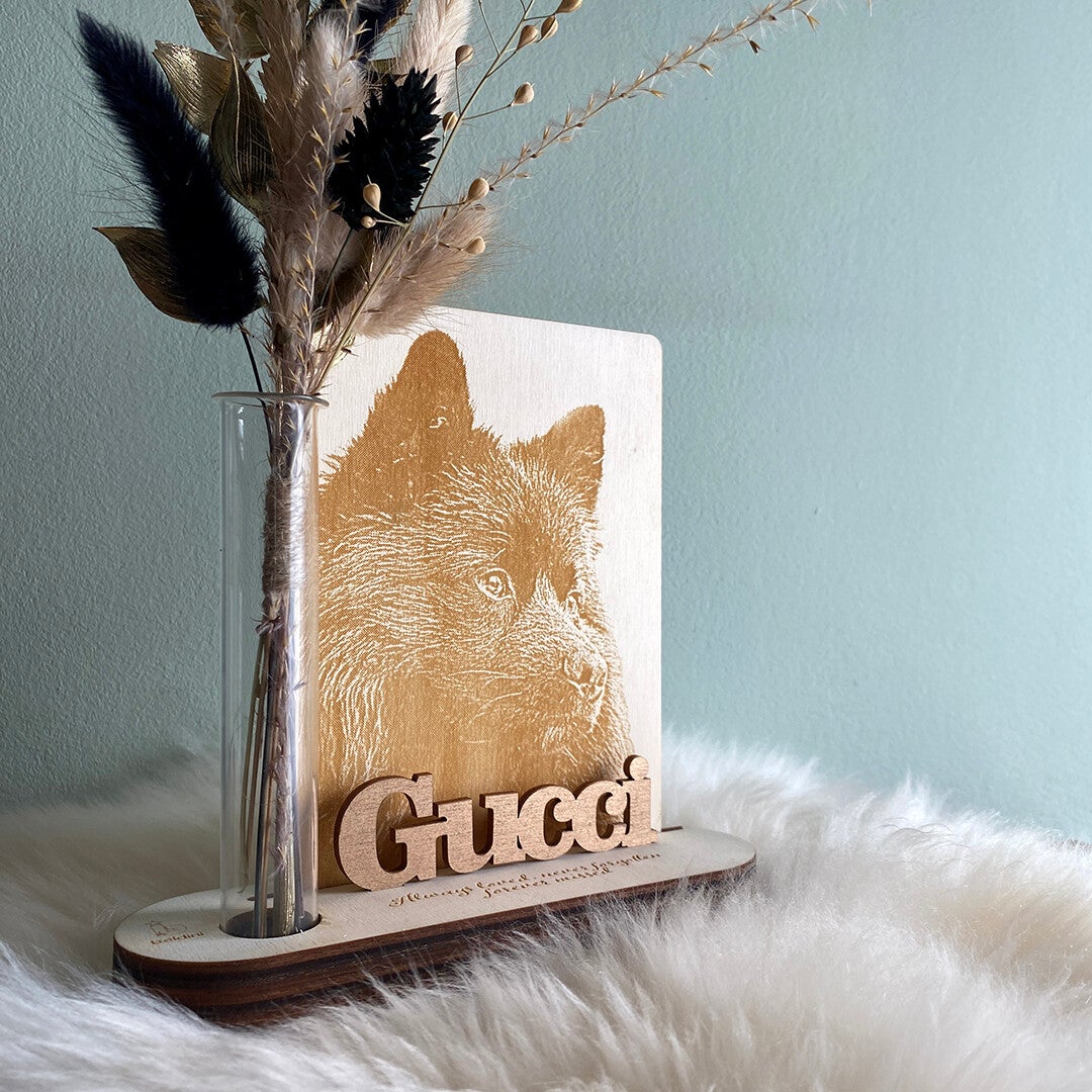 Blokvaasje Gravure Hond