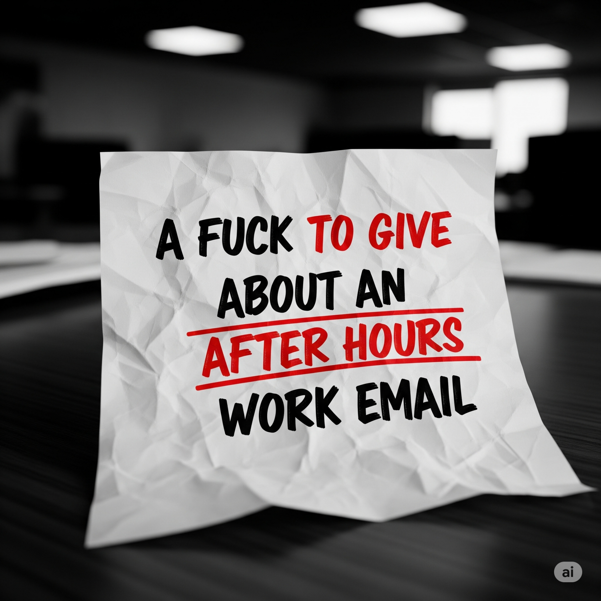 Fuck to give about  a Work Email After Hours
