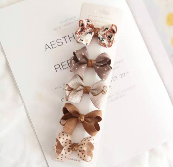 Auburn bow knot 5 piece set