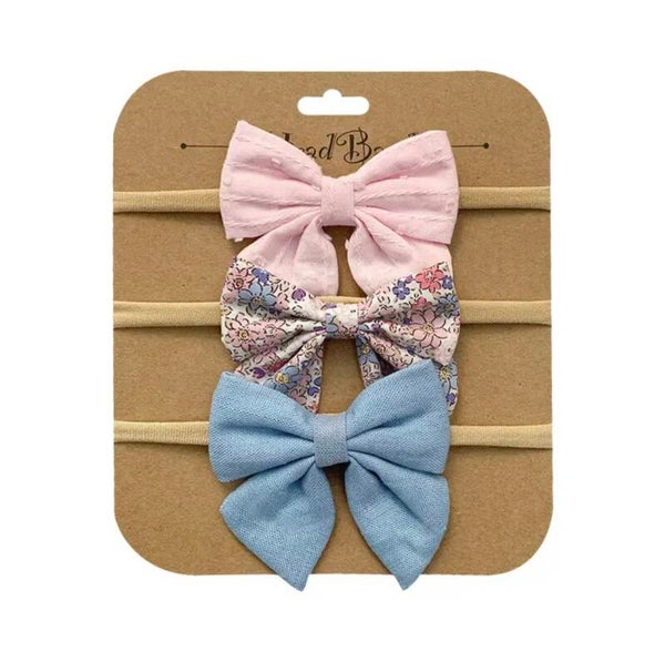 Blush bow headbands