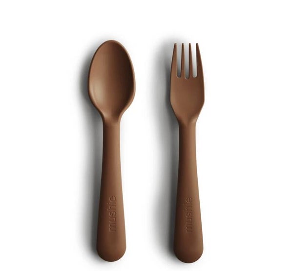 Fork and spoon set (caramel)