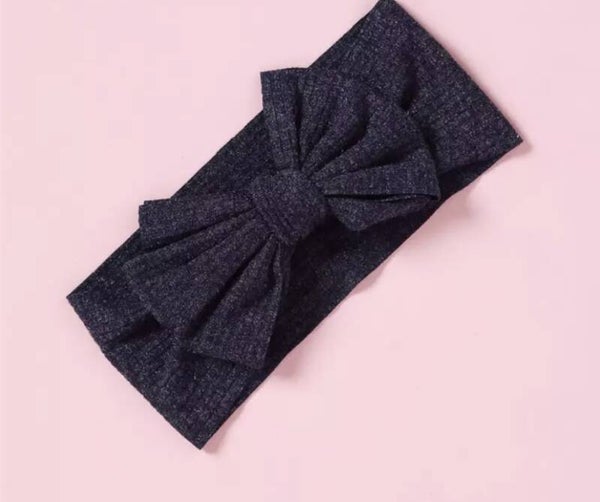 Navy ribbed headband