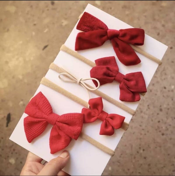 Red 5pack headbands