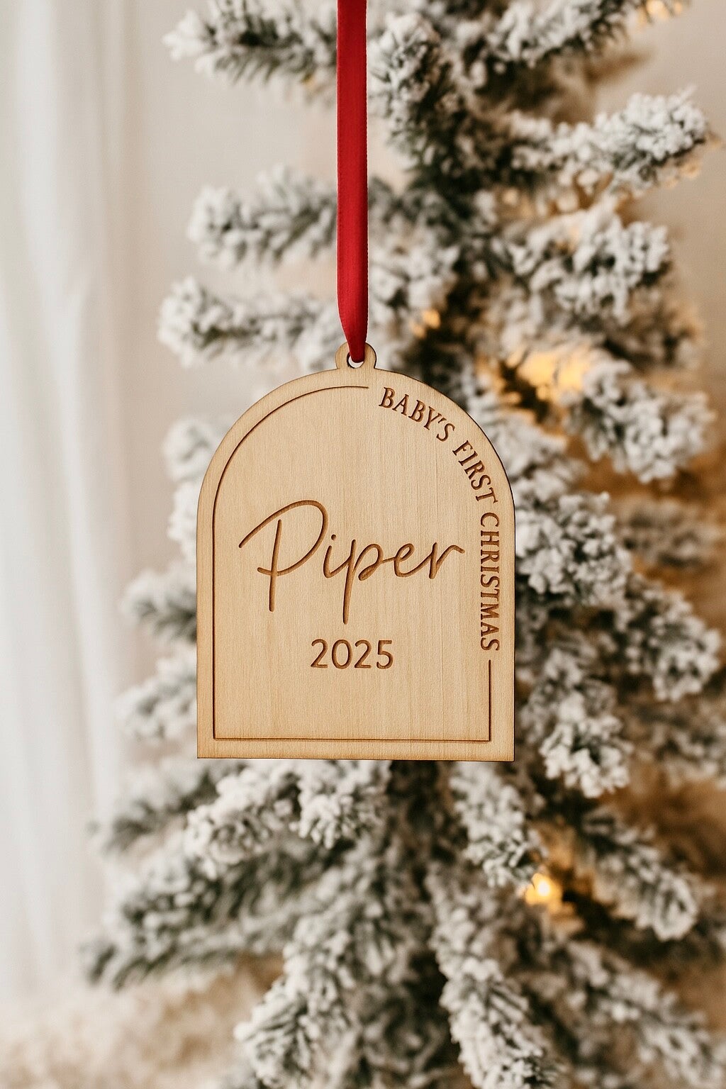 Wooden Christmas hanging arch