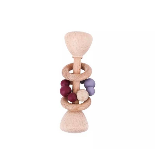 Majenta wooden rattle