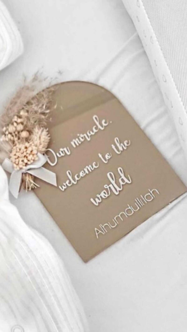 Arch flower mini plaque different wording