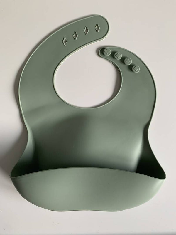 Sage silicone bib
