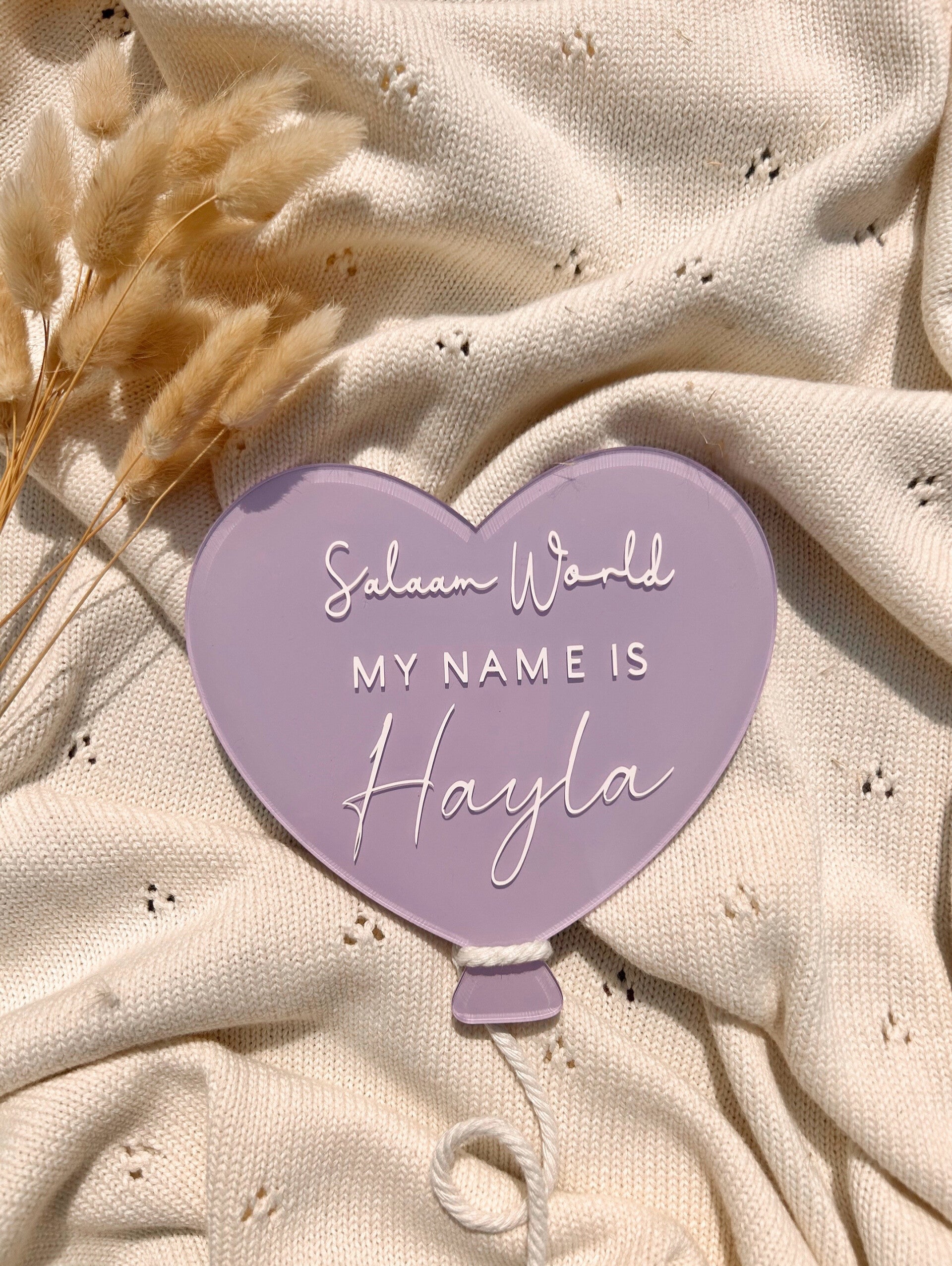 Double font acrylic heart balloon