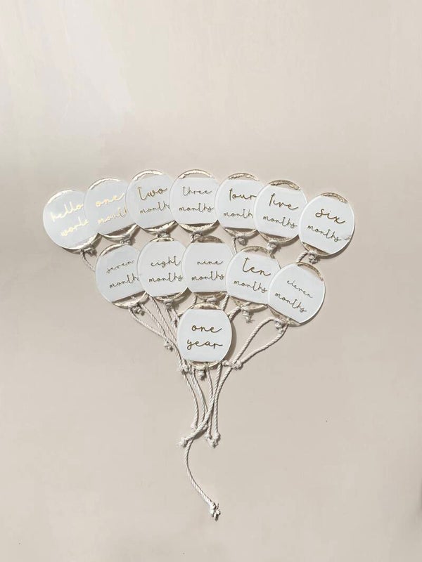 White Acrylic balloon set