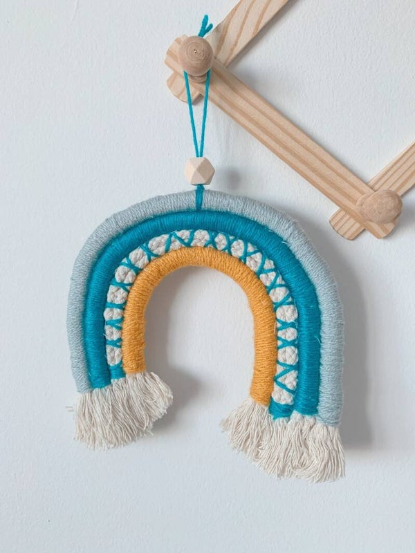 Kribs creation blue and yellow rainbow