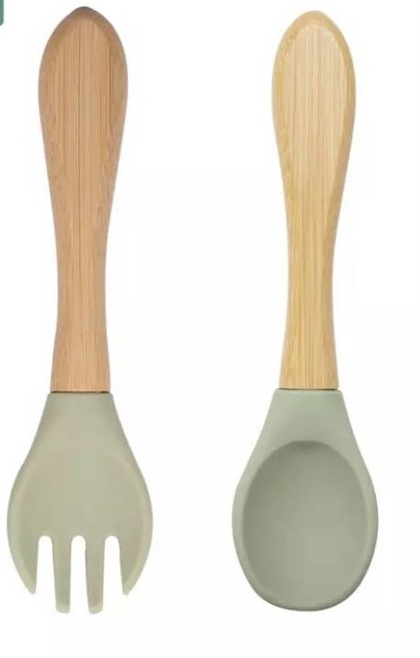 Sage fork and spoon