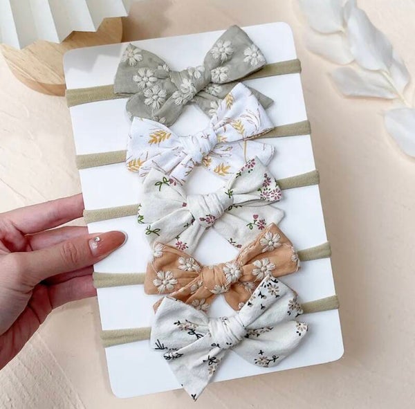 Earthy floral headband set