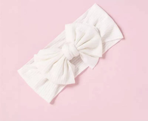 White ribbed headband