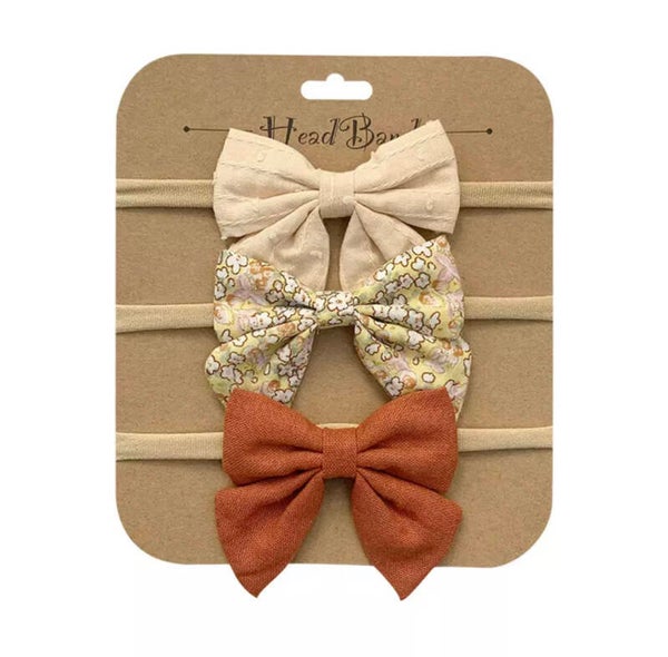 Auburn bow headbands