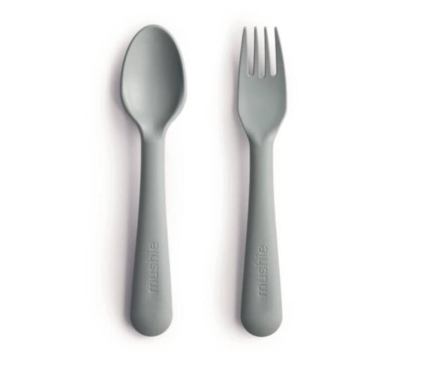 Fork and spoon set (sage)