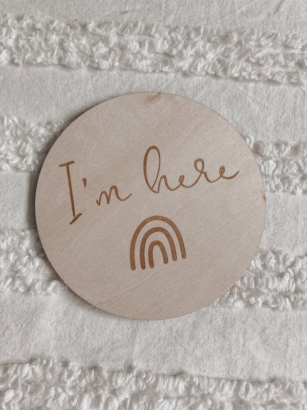 I’m here plaque