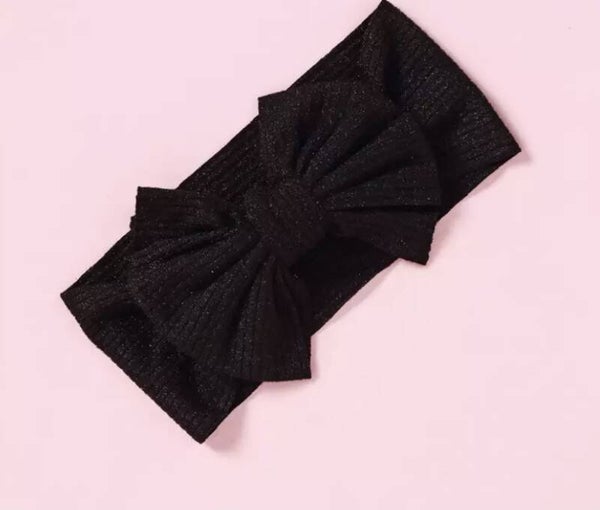 Dark grey ribbed headband