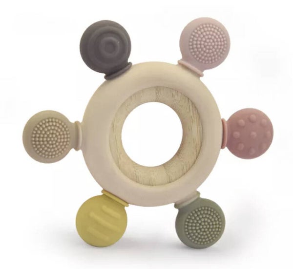 Pink wheel teether