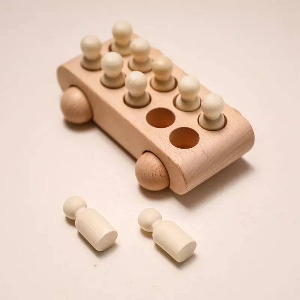 Wooden peg car
