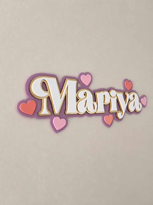 Medium Triple Layer Heart Sign