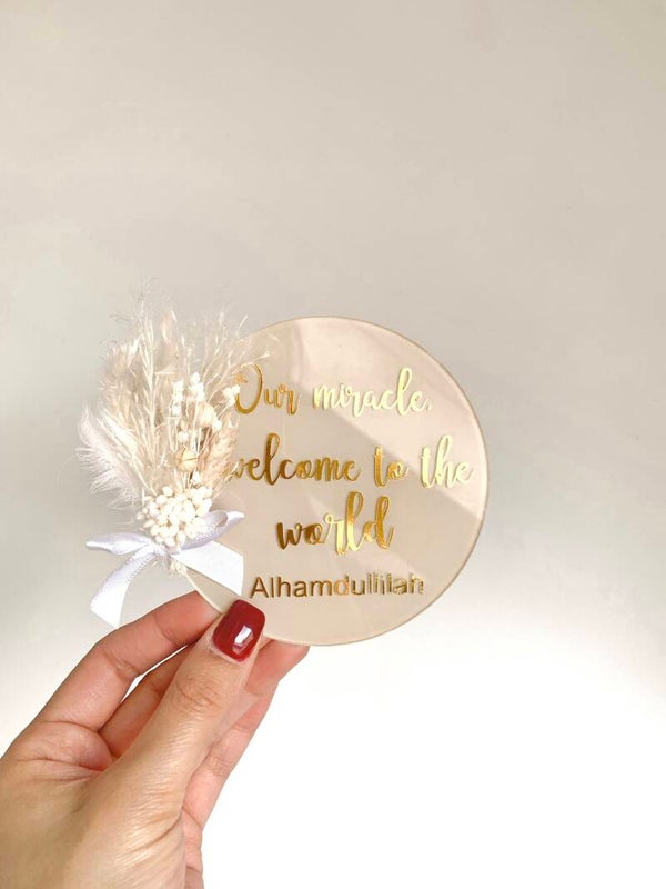 Mini floral miracle plaque
