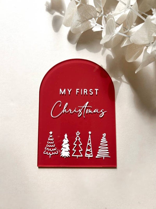 My first Christmas tree arch