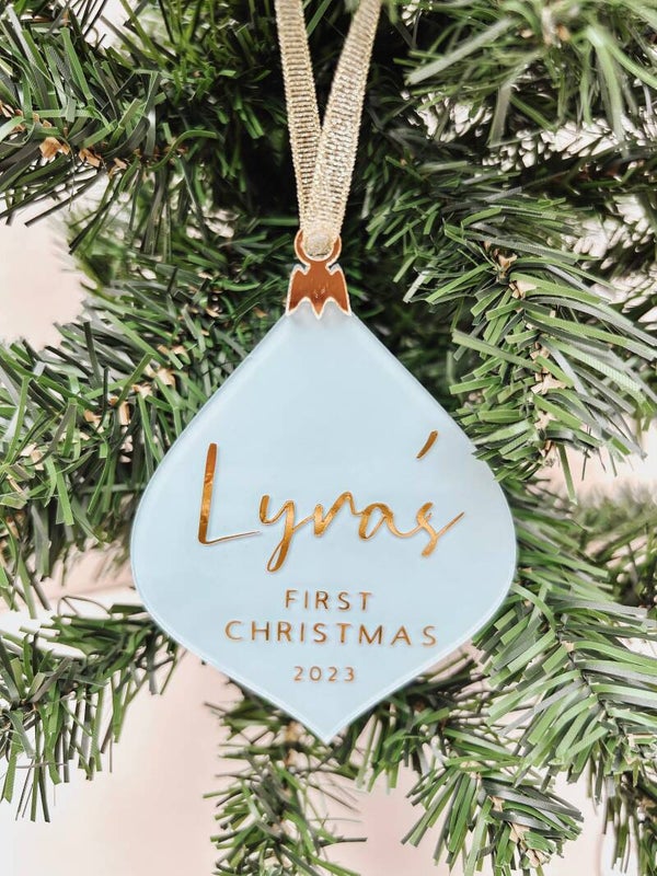 Acrylic tear drop bauble