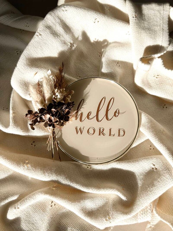 Chocolate boho pampas hoop