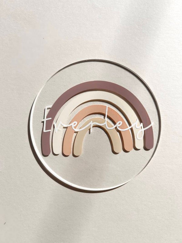 Pinky rainbow name disk