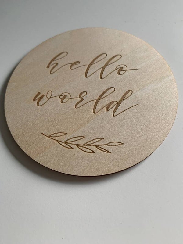 Hello world plaque